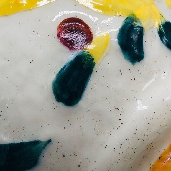 Moriyama Japanese Vase Hand Painted Bird Flower Ceramic Pottery Double Handle 6” - Picture 12 of 14